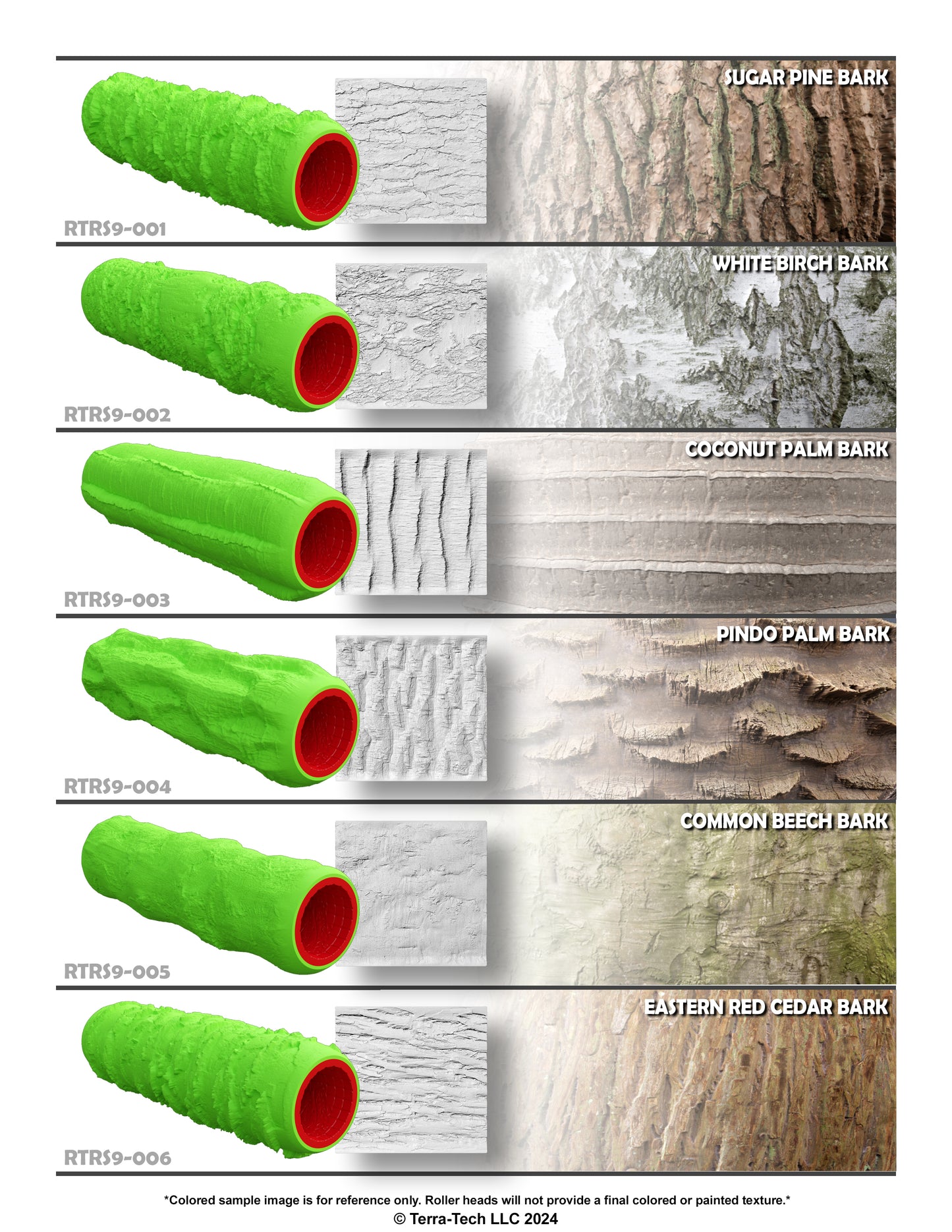9" Premium Rubber Texture Roller Stamp for Concrete