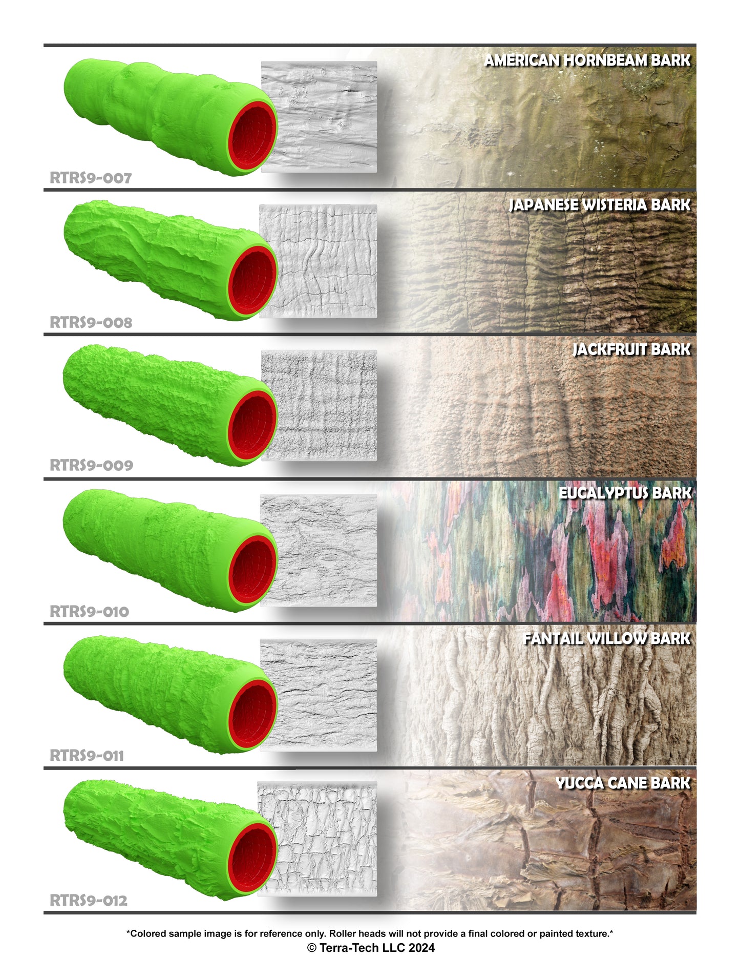 9" Premium Rubber Texture Roller Stamp for Concrete