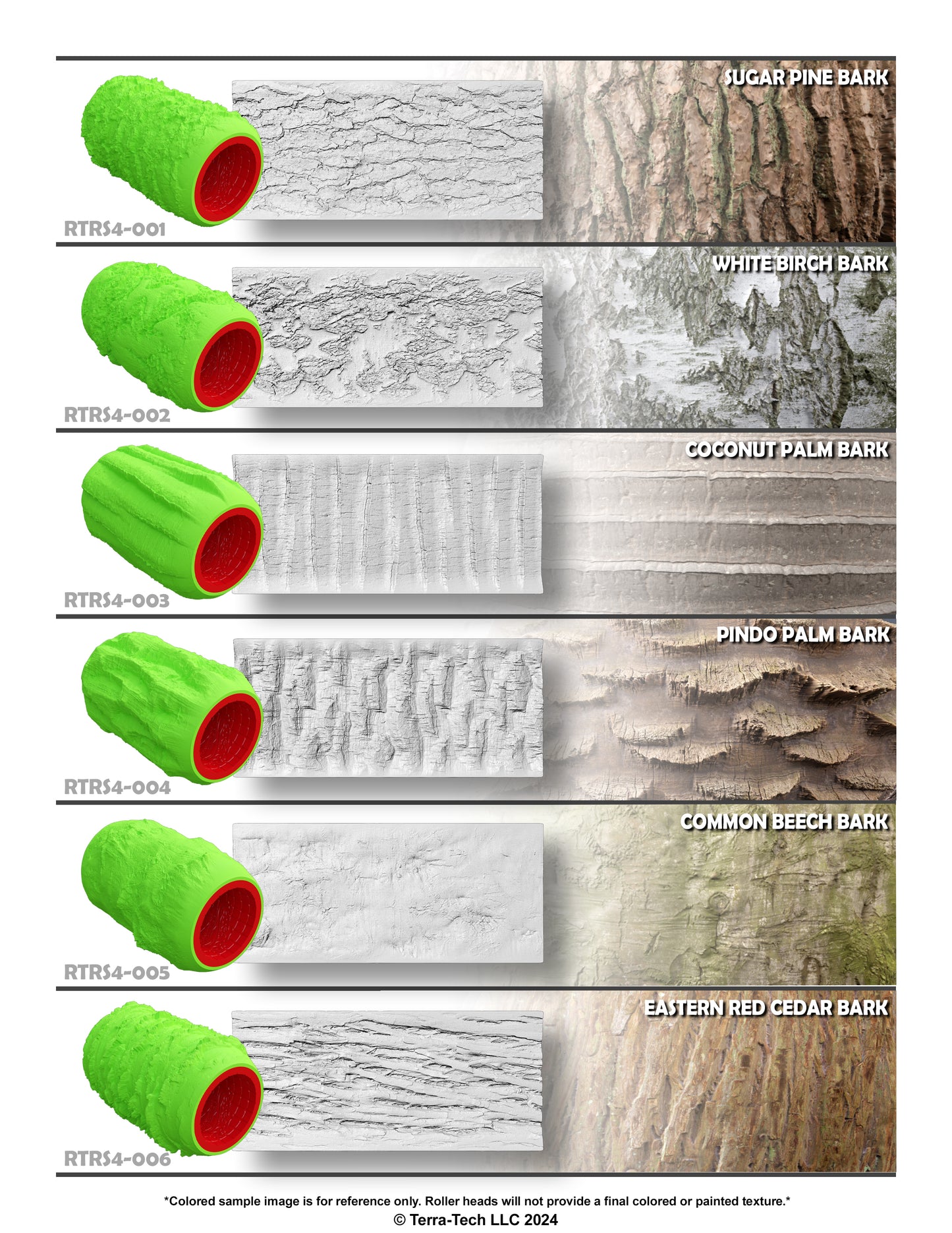 4" Premium Rubber Texture Roller Stamp for Concrete