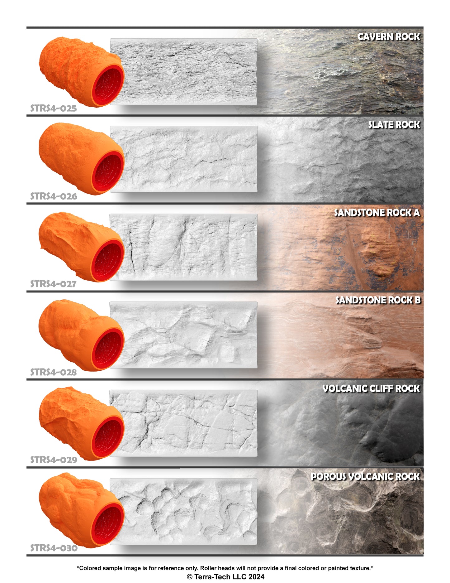 4" Premium Silicone Texture Roller Stamp for Epoxy