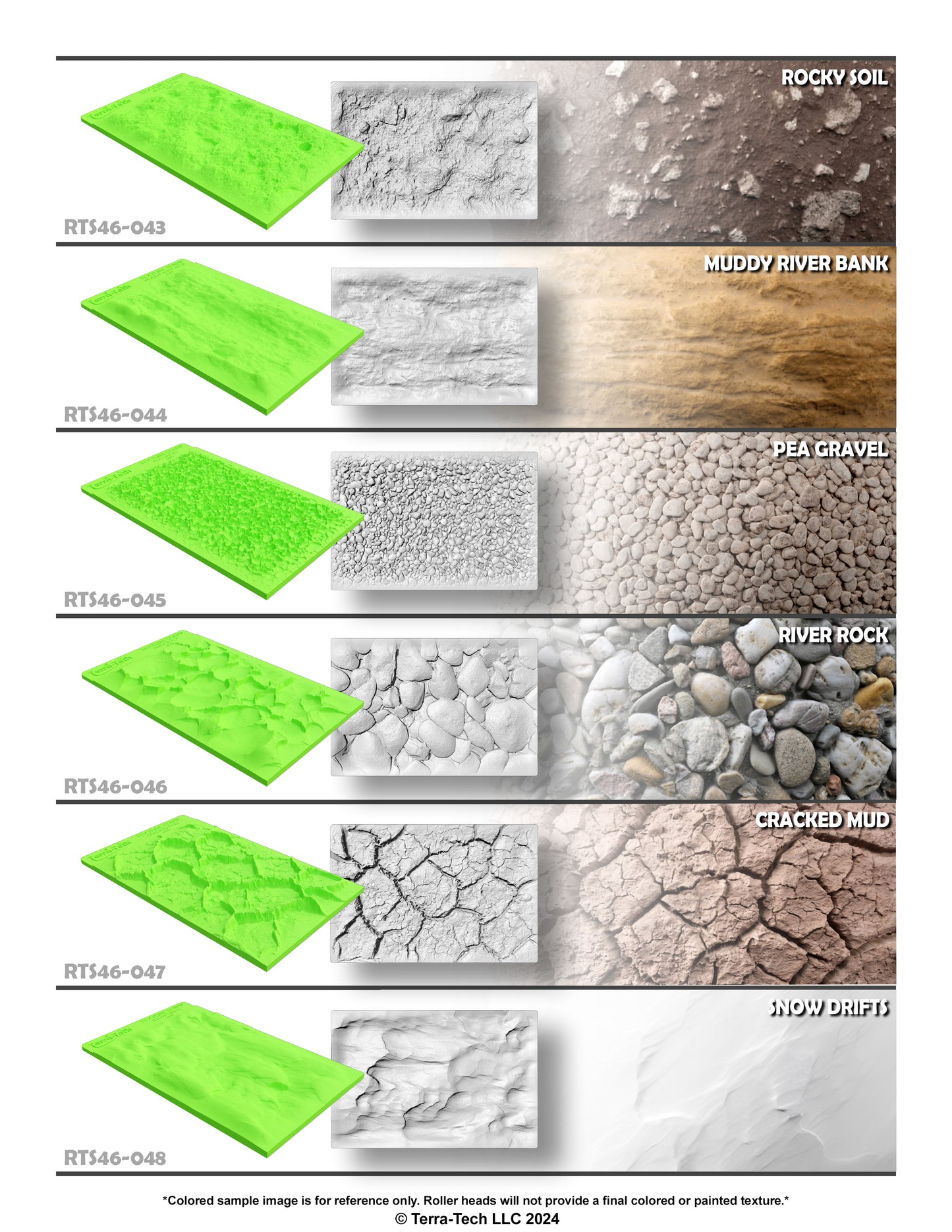4x6" Premium Rubber Texture Stamp for Concrete