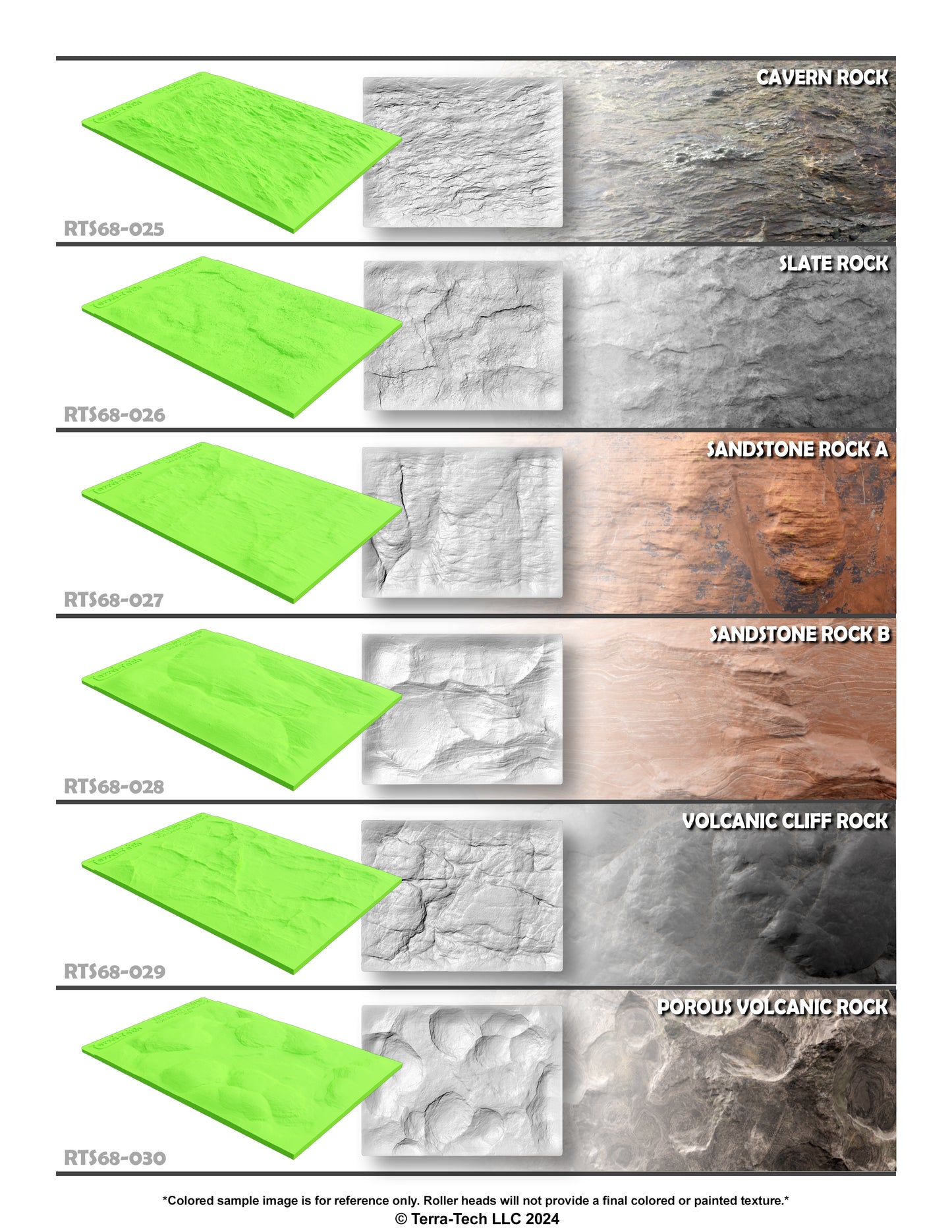 6x8" Premium Rubber Texture Stamp for Concrete