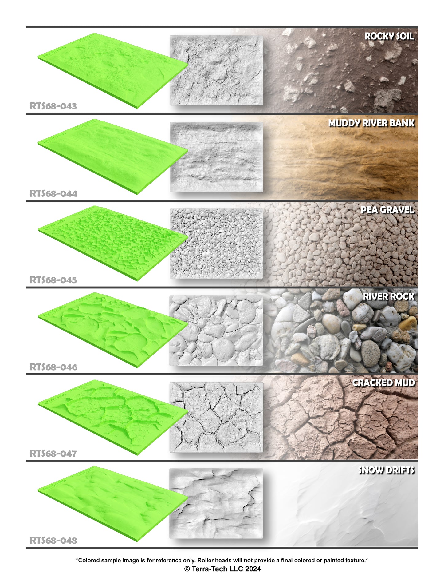 6x8" Premium Rubber Texture Stamp for Concrete