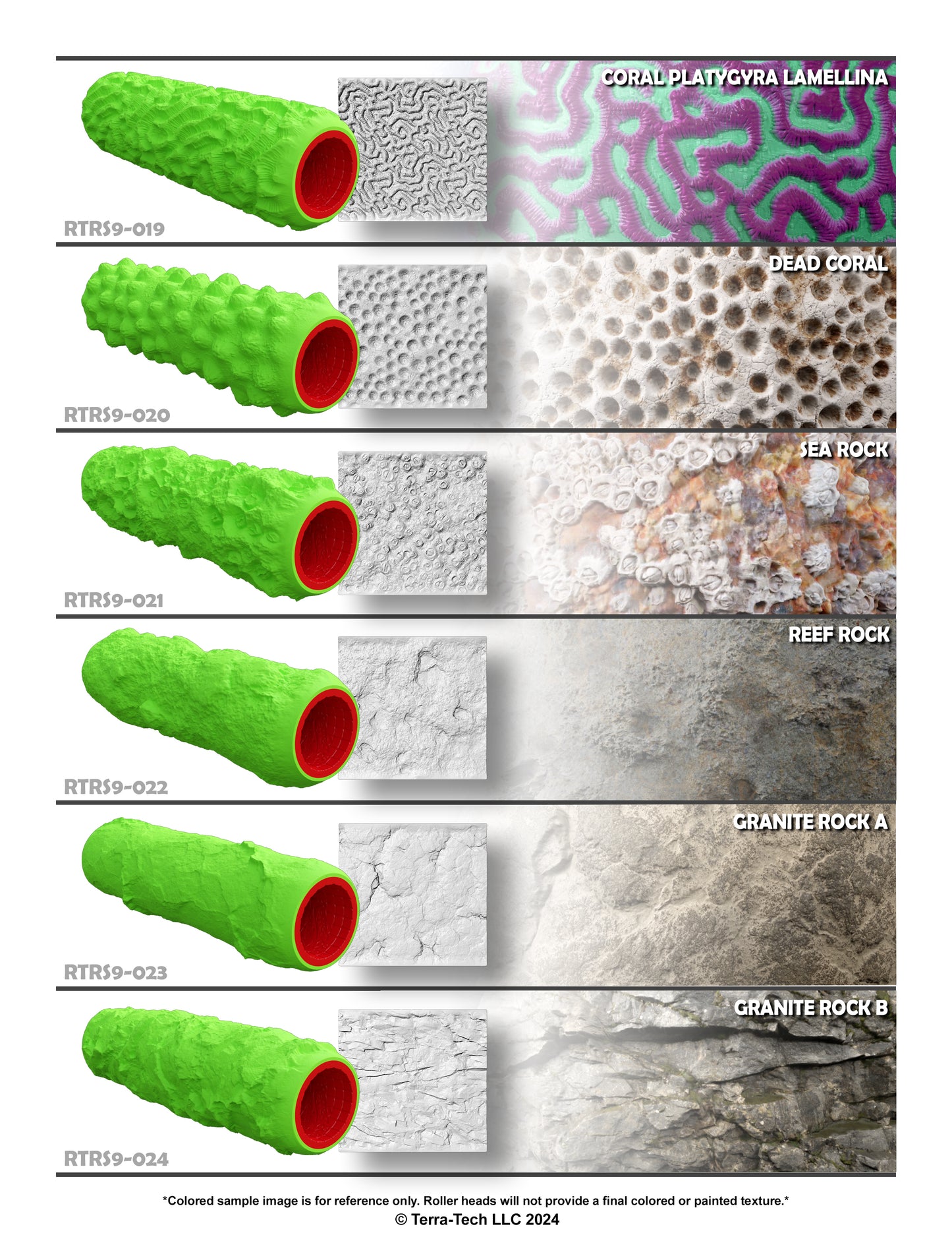 9" Premium Rubber Texture Roller Stamp for Concrete