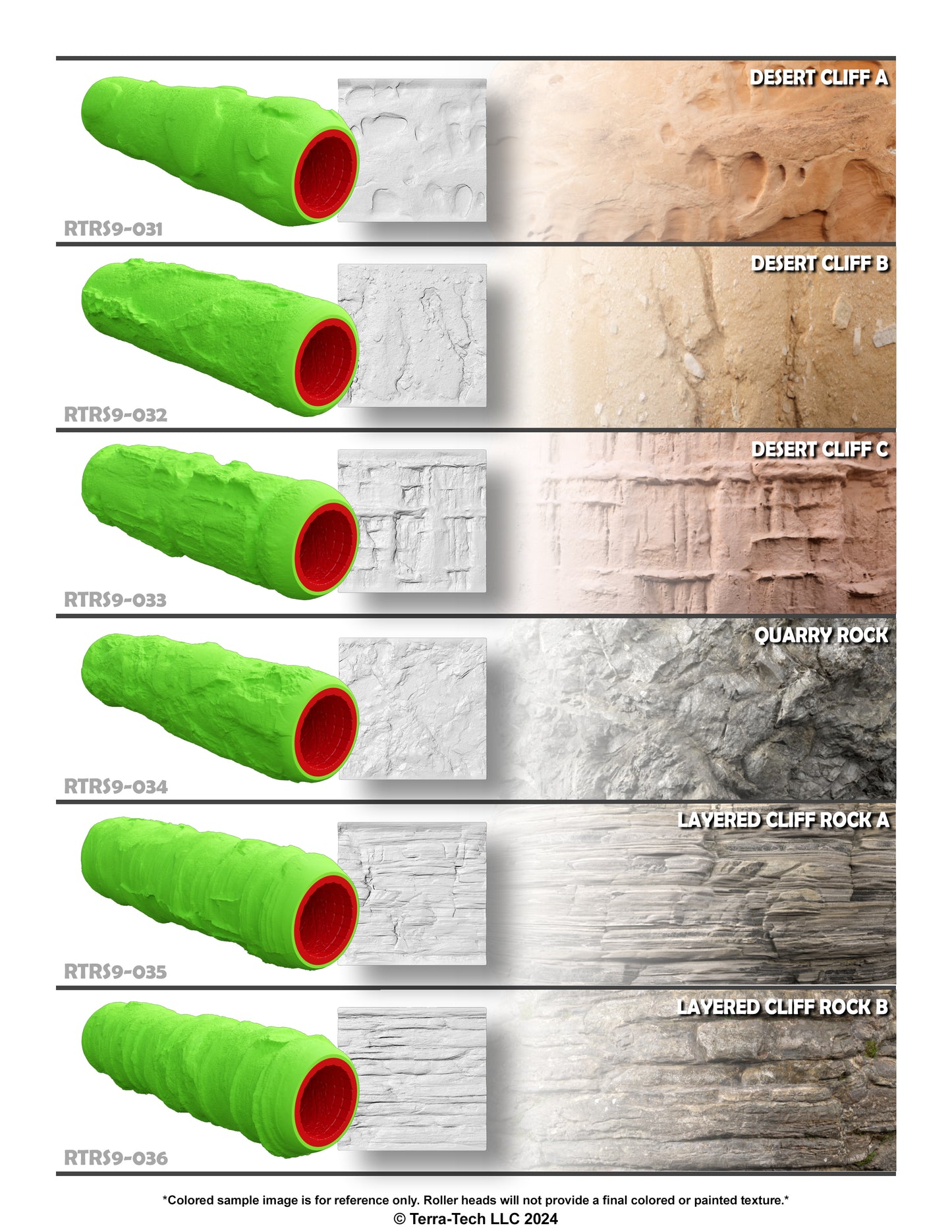 9" Premium Rubber Texture Roller Stamp for Concrete