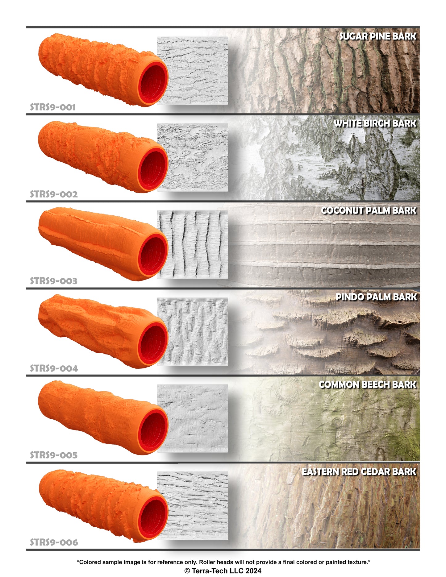 9" Premium Silicone Texture Roller Stamp for Epoxy