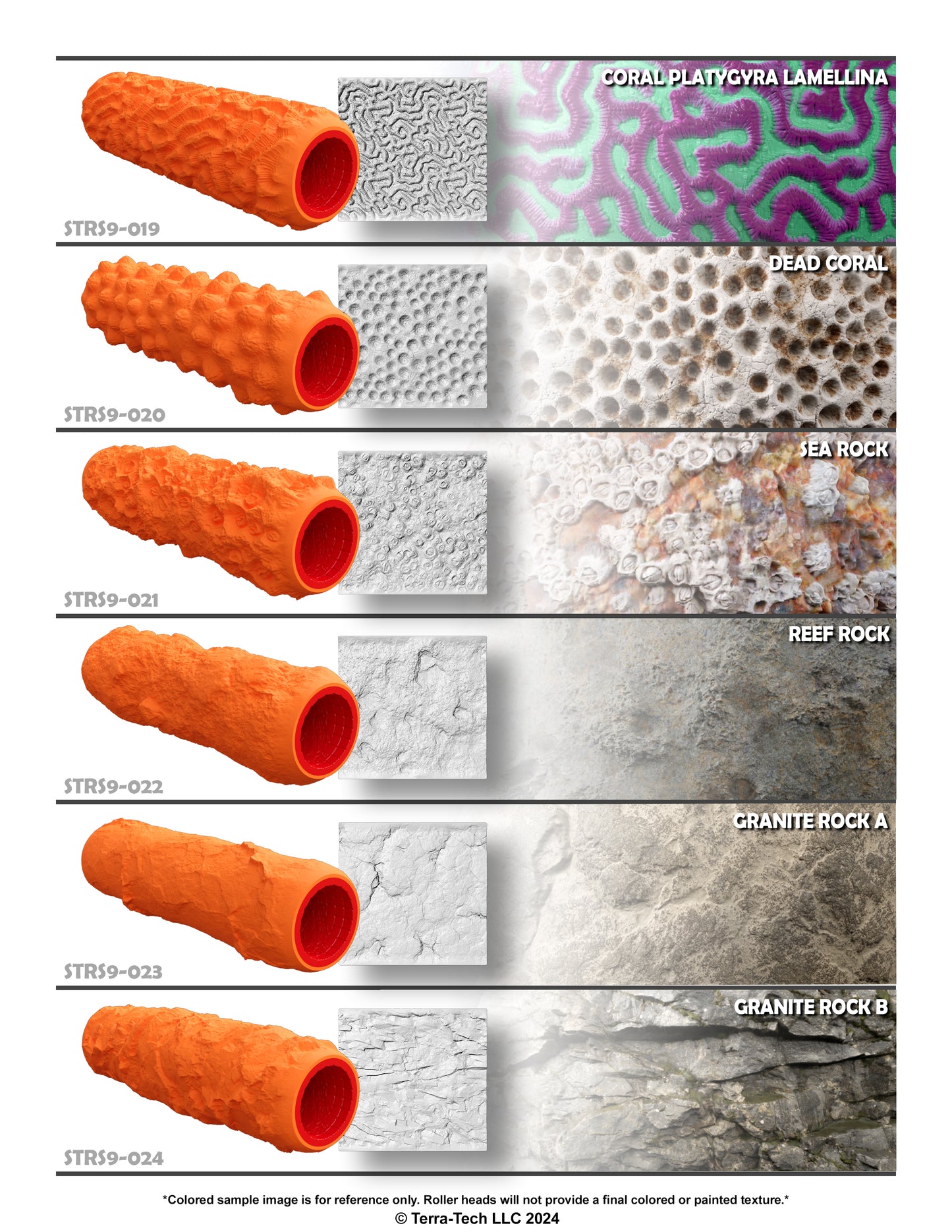 9" Premium Silicone Texture Roller Stamp for Epoxy