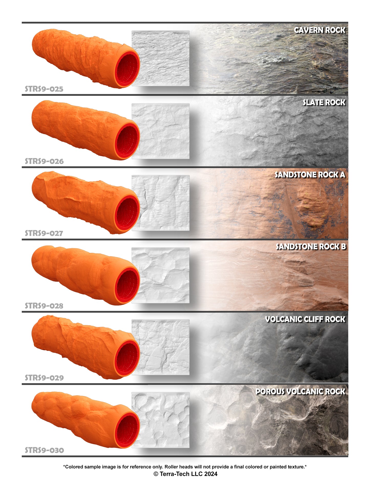 9" Premium Silicone Texture Roller Stamp for Epoxy