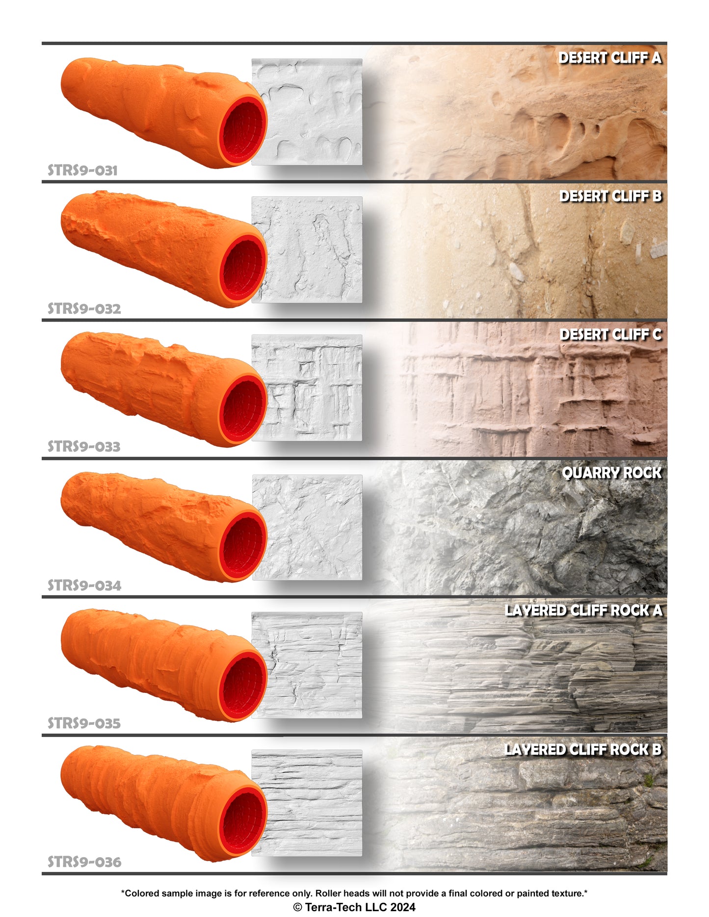 9" Premium Silicone Texture Roller Stamp for Epoxy