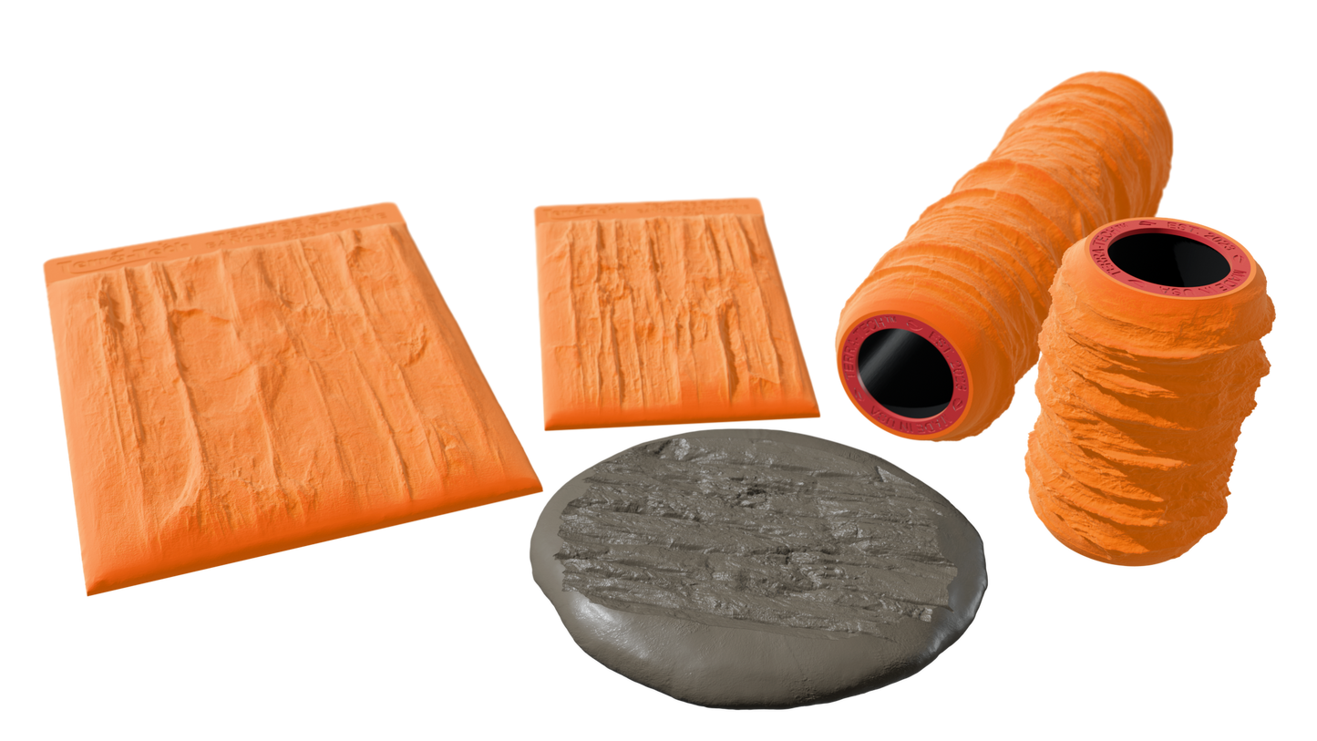 Terra-Tech™ BANDED SANDSTONE — Silicone Texture Rollers & Stamps