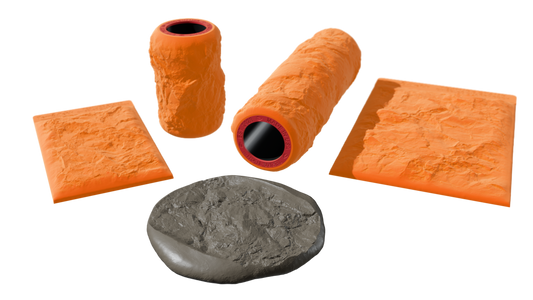 Terra-Tech™ CHISELED QUARRY ROCK — Silicone Texture Rollers & Stamps