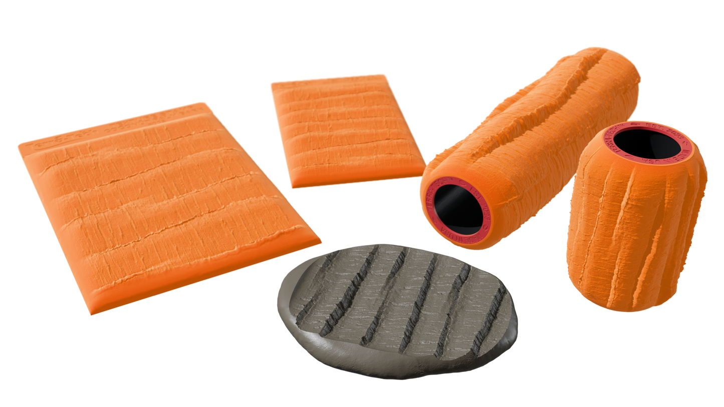 Terra-Tech™ COCONUT PALM BARK — Silicone Texture Rollers & Stamps