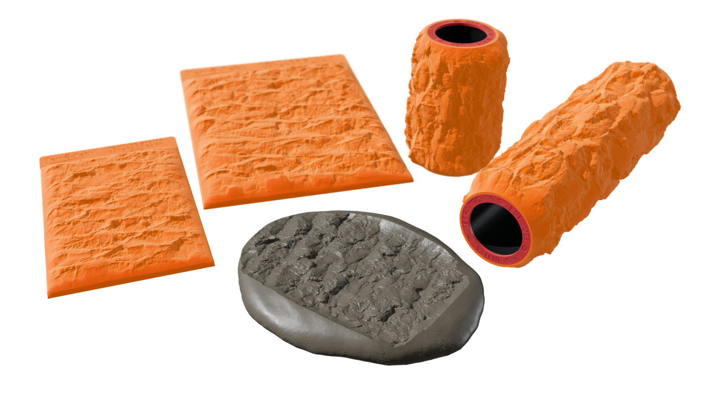 Terra-Tech™ DATE PALM BARK — Silicone Texture Rollers & Stamps