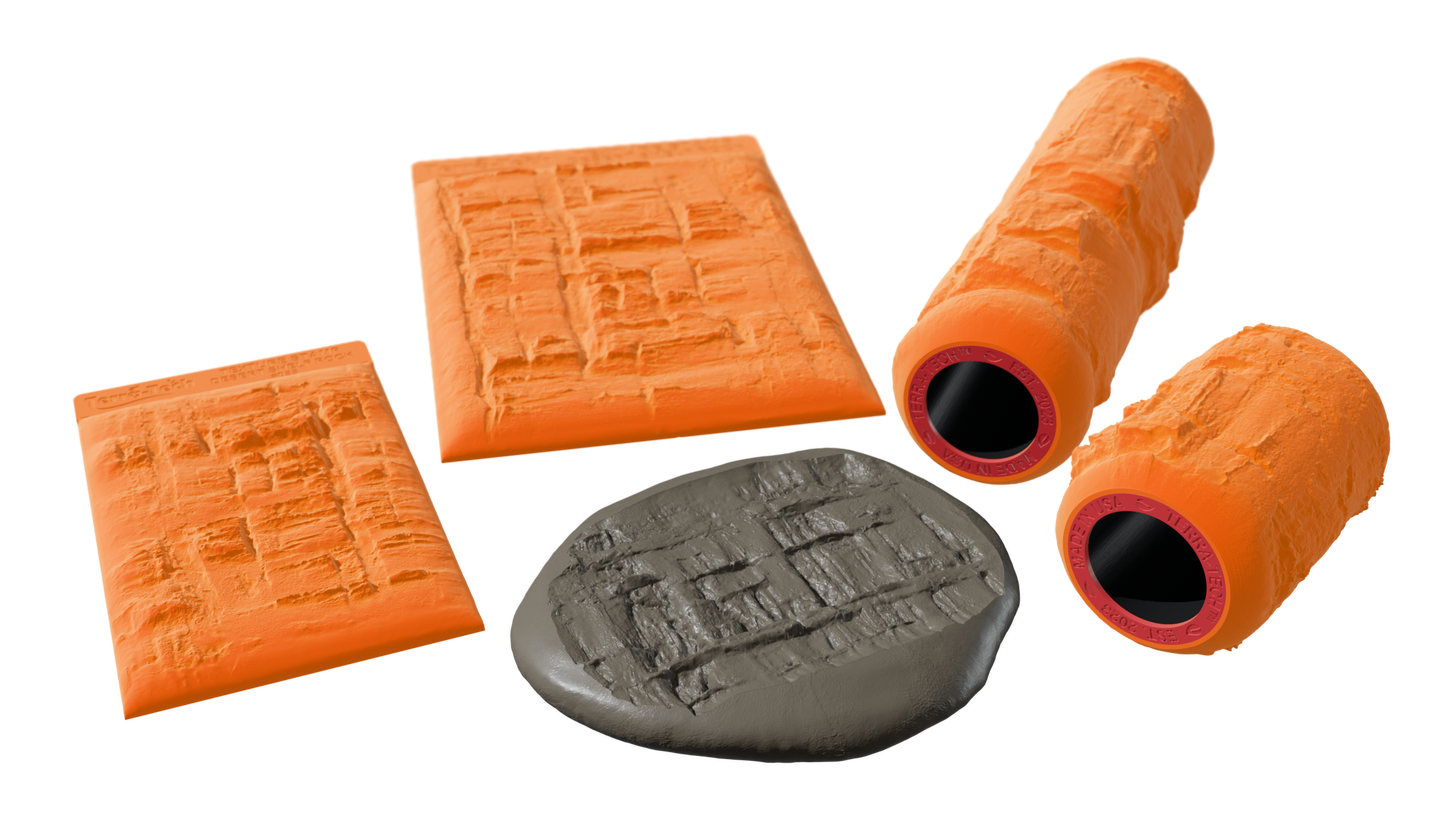 Terra-Tech™ DESERT SHELF ROCK — Silicone Texture Rollers & Stamps