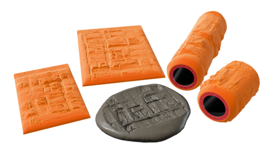 Terra-Tech™ DESERT SHELF ROCK — Silicone Texture Rollers & Stamps