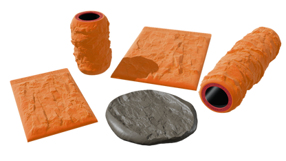 Terra-Tech™ FRACTURED SHALE ROCK — Silicone Texture Rollers & Stamps