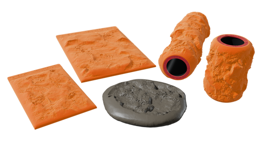 Terra-Tech™ HARDENED LAVA STONE — Silicone Texture Rollers & Stamps