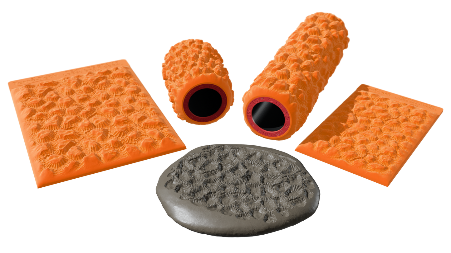 Terra-Tech™ LOBED BRAIN CORAL — Silicone Texture Rollers & Stamps