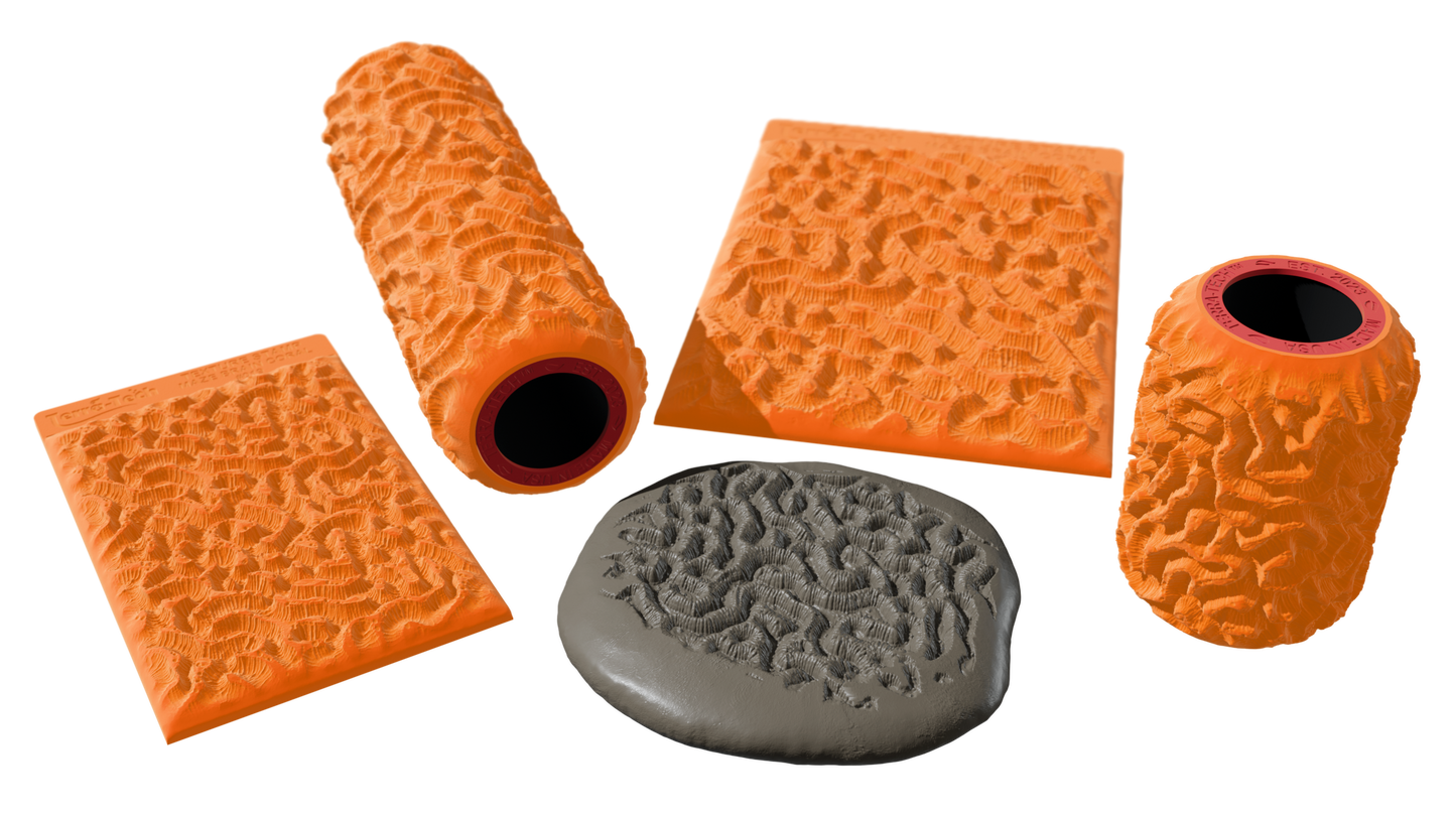 Terra-Tech™ MAZE BRAIN CORAL — Silicone Texture Rollers & Stamps