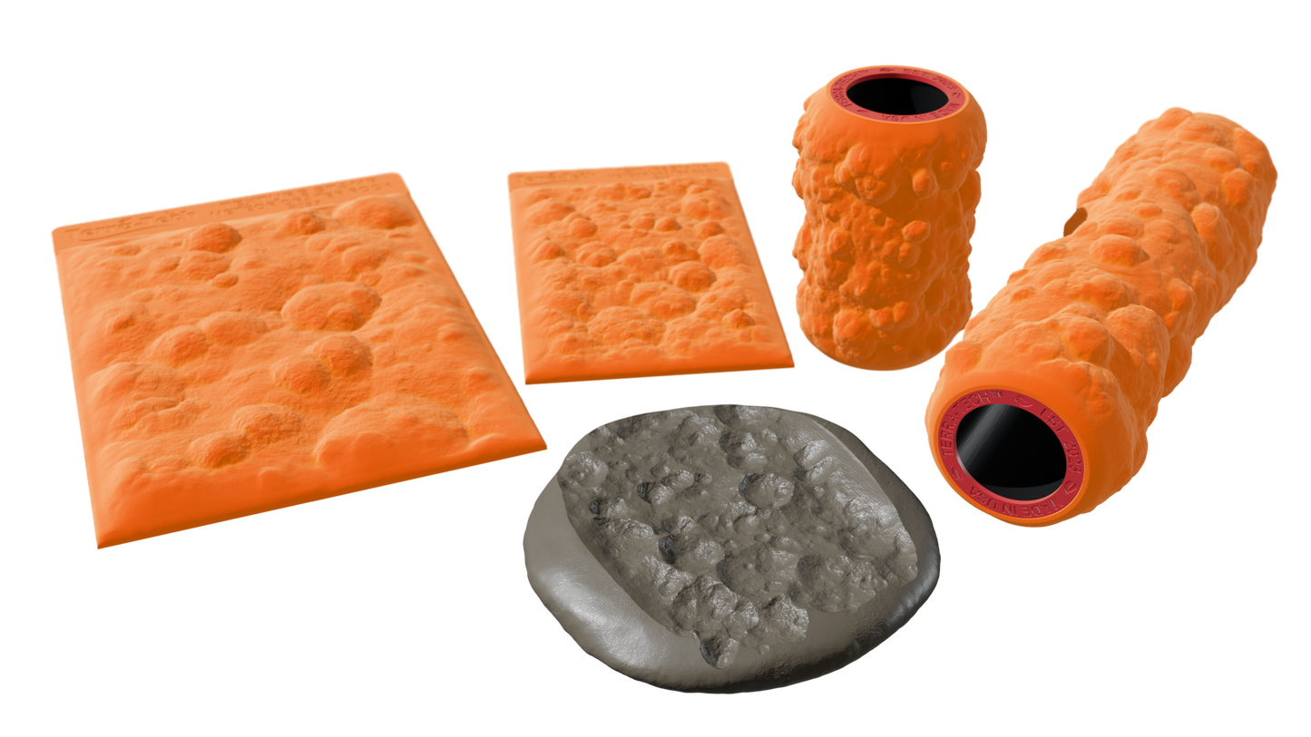 Terra-Tech™ METEOR CRATER ROCK — Silicone Texture Rollers & Stamps