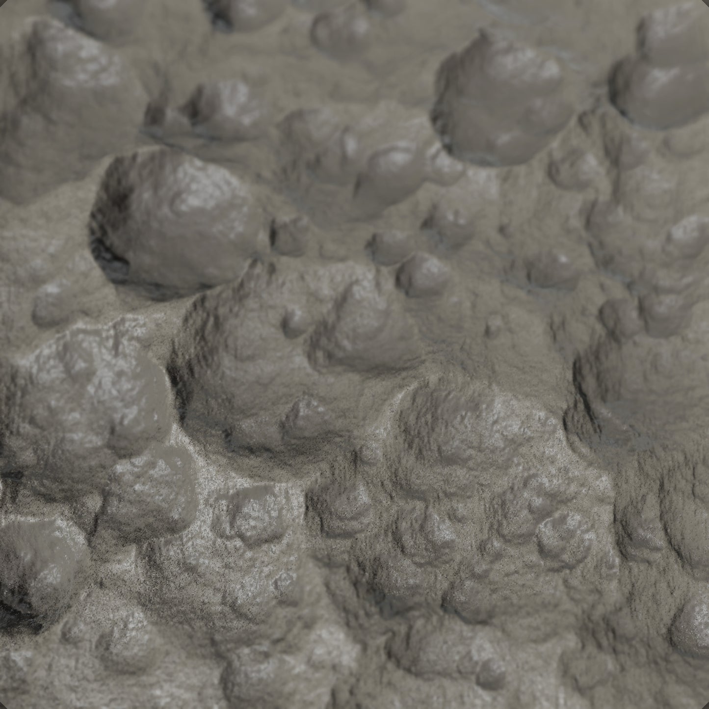 Terra-Tech™ METEOR CRATER ROCK — Silicone Texture Rollers & Stamps