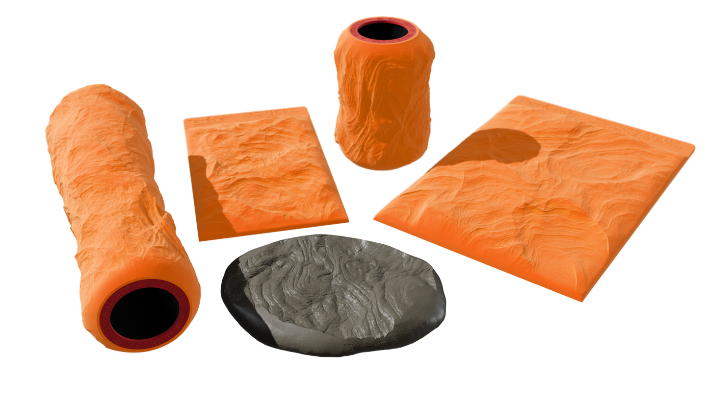 Terra-Tech™ MOLTEN LAVA FLOW — Silicone Texture Rollers & Stamps