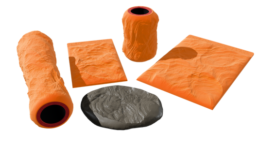 Terra-Tech™ MOLTEN LAVA FLOW — Silicone Texture Rollers & Stamps