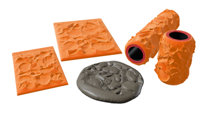 Terra-Tech™ NATURAL RIVERBED STONES — Silicone Texture Rollers & Stamps