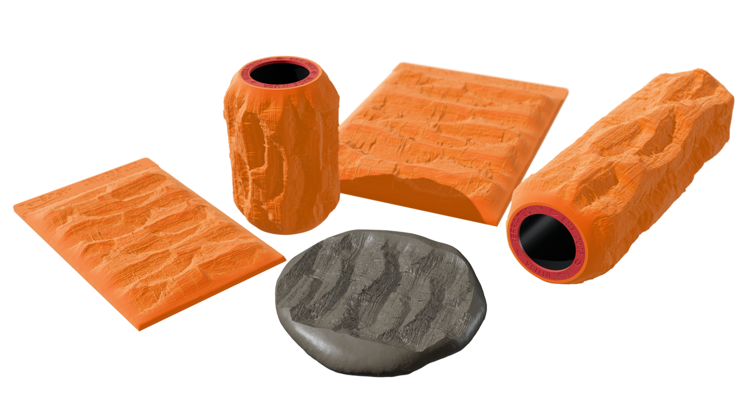 Terra-Tech™ PINDO PALM BARK — Silicone Texture Rollers & Stamps