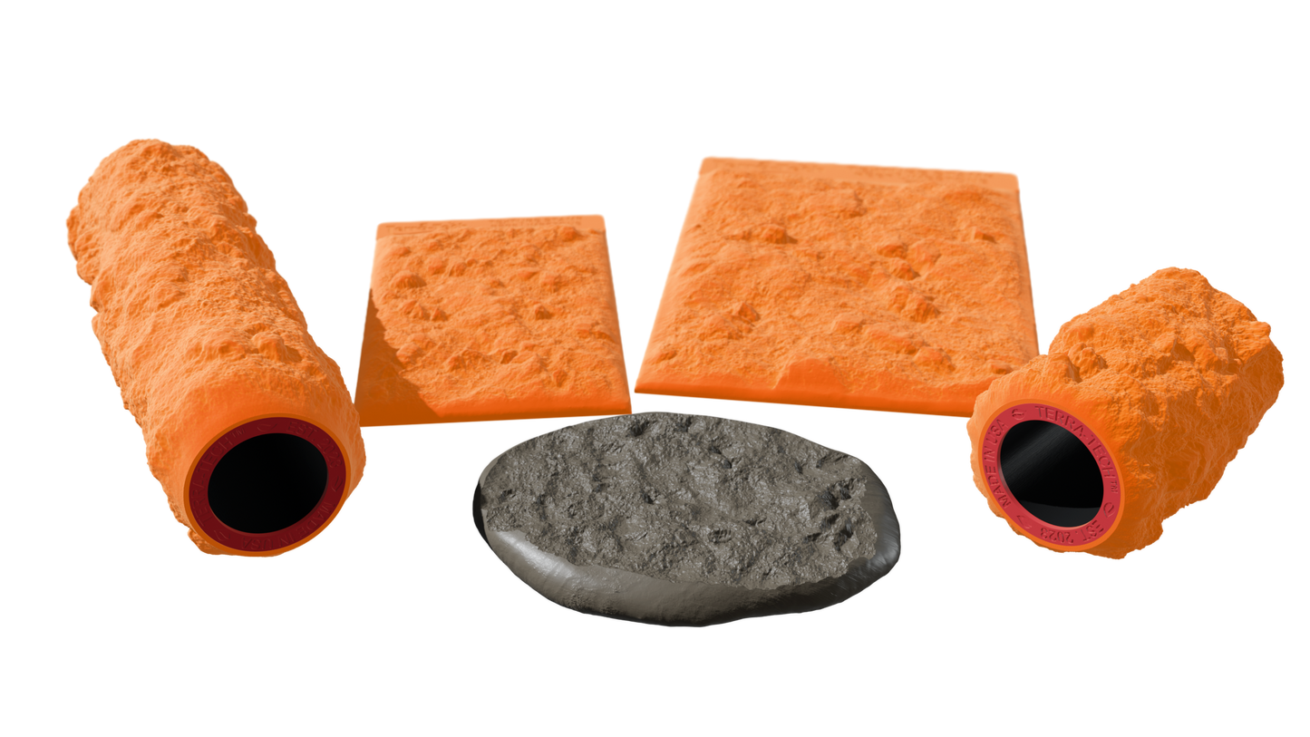 Terra-Tech™ REEF LIMESTONE — Silicone Texture Rollers & Stamps