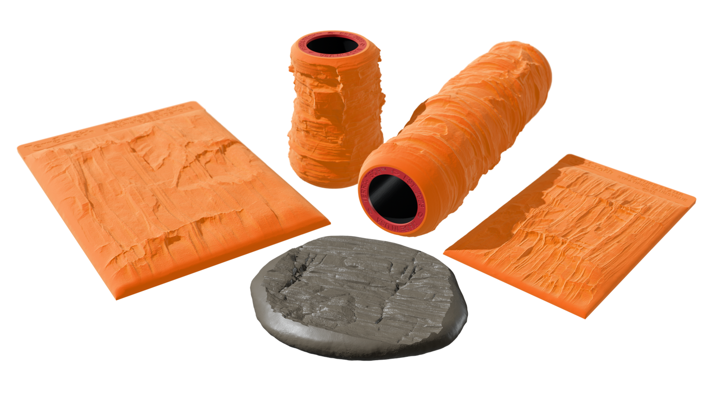 Terra-Tech™ STRATIFIED SANDSTONE — Silicone Texture Rollers & Stamps