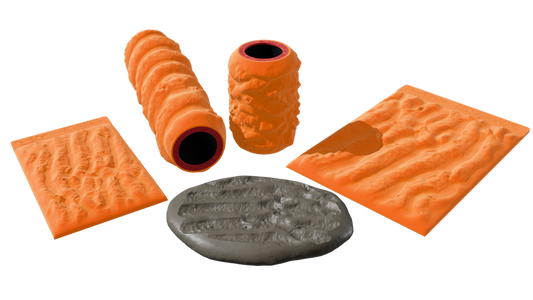 Terra-Tech™ TIDAL RIPPLE SAND — Silicone Texture Rollers & Stamps