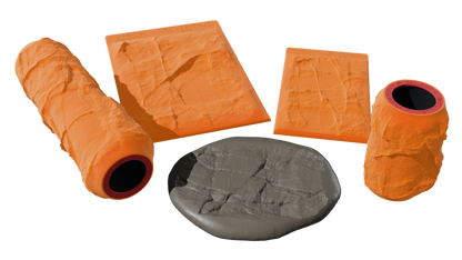 Terra-Tech™ VOLCANIC CLIFF ROCK — Silicone Texture Rollers & Stamps