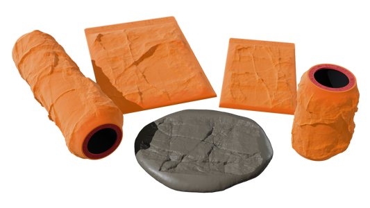 Terra-Tech™ VOLCANIC CLIFF ROCK — Silicone Texture Rollers & Stamps