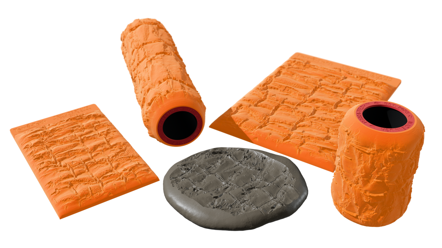 Terra-Tech™ YUCCA CANE BARK — Silicone Texture Rollers & Stamps